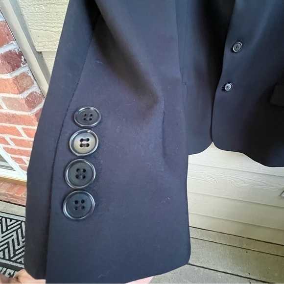 Pronto Uomo 46S Dark Jacket 100% Worsted Wool Blazer‎ Sport Coat Italy 3 Button - Picture 5 of 16